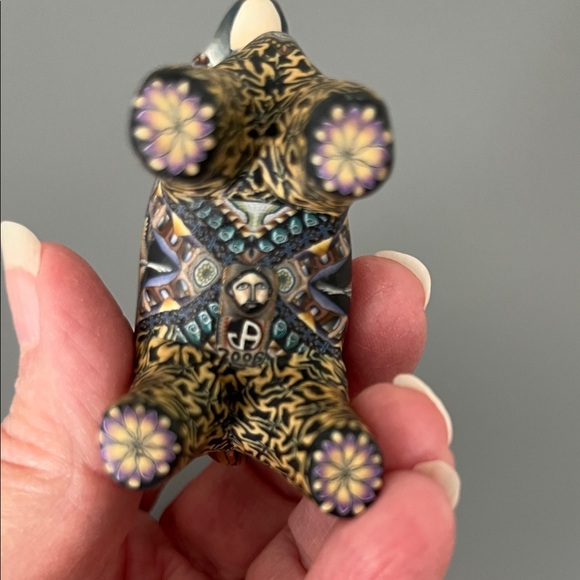 Handcrafted Artisan Ram Polymer Clay Sculpture one of a Kind - Picture 8 of 9